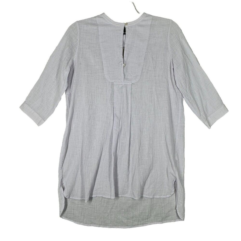 J Crew Shirt Womens Small Purple Tunic Cotton Preppy Essential Basic Minimalist